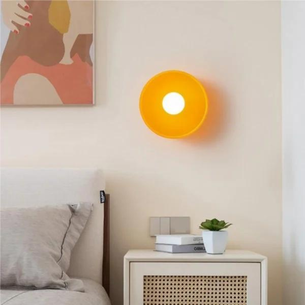 Nordic Glass Olive Disc Wall and Ceiling Light