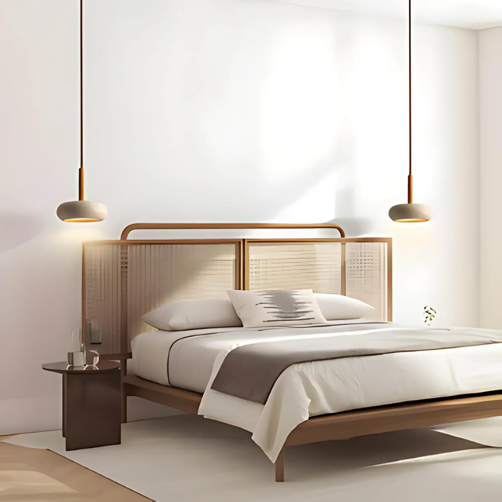 Tivoli Japandi Travertine Ceiling Lamp