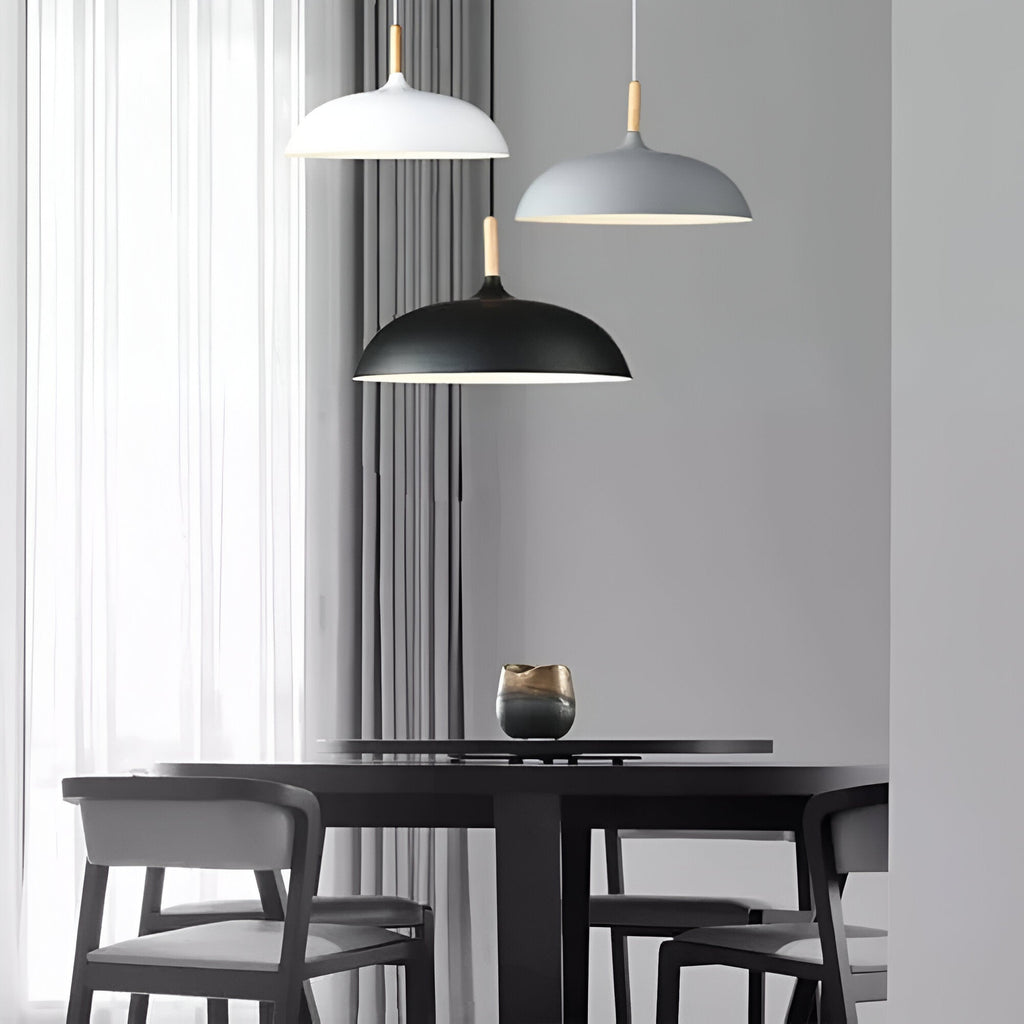 Nordic Style Wood Iron Art Pendant Light
