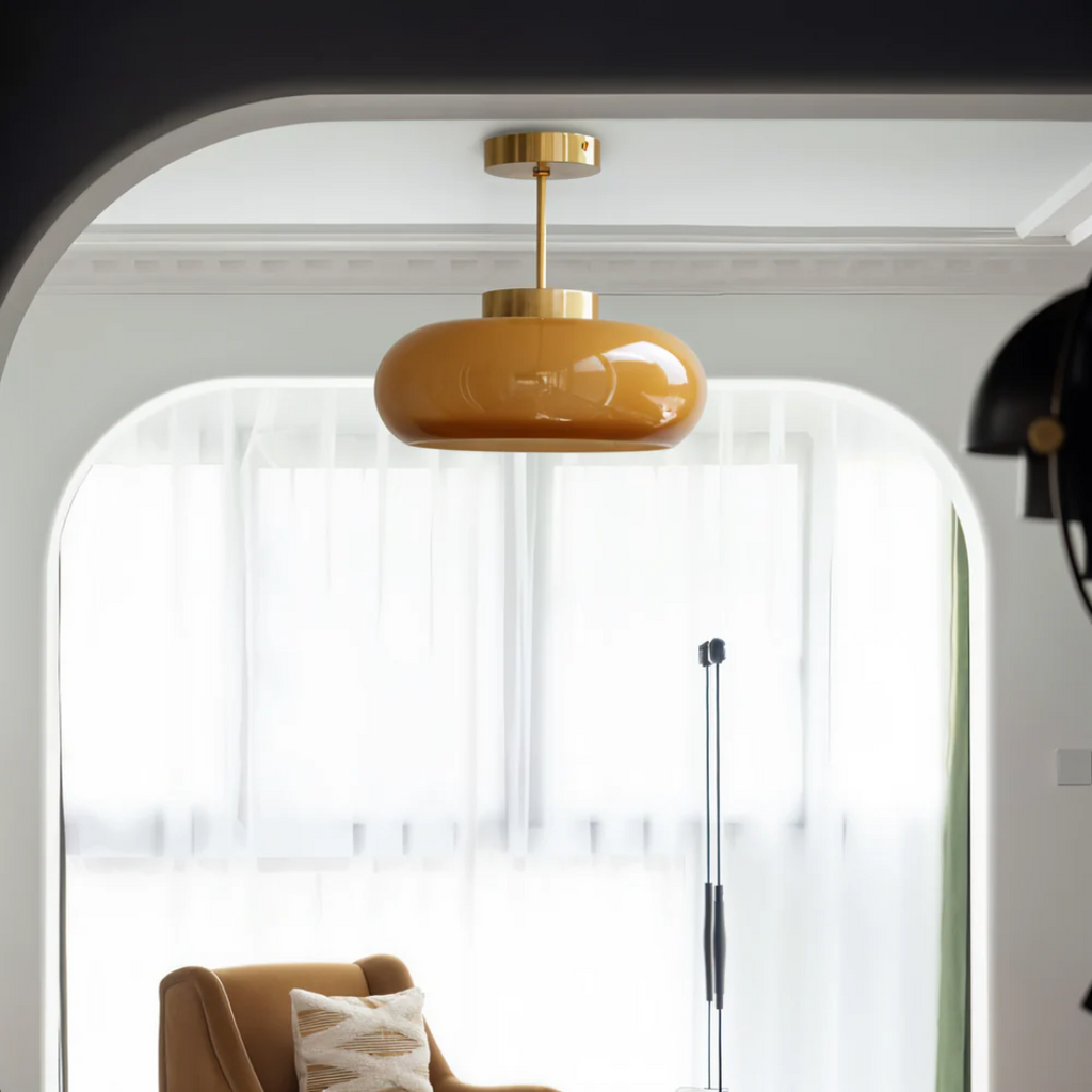 Flixar - Vintage Yellow Ceiling Lamp