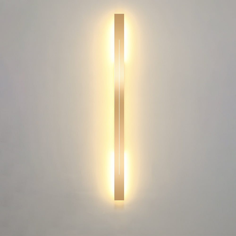 Azin Simple Linear Wall Sconce Black/Gold Living Room