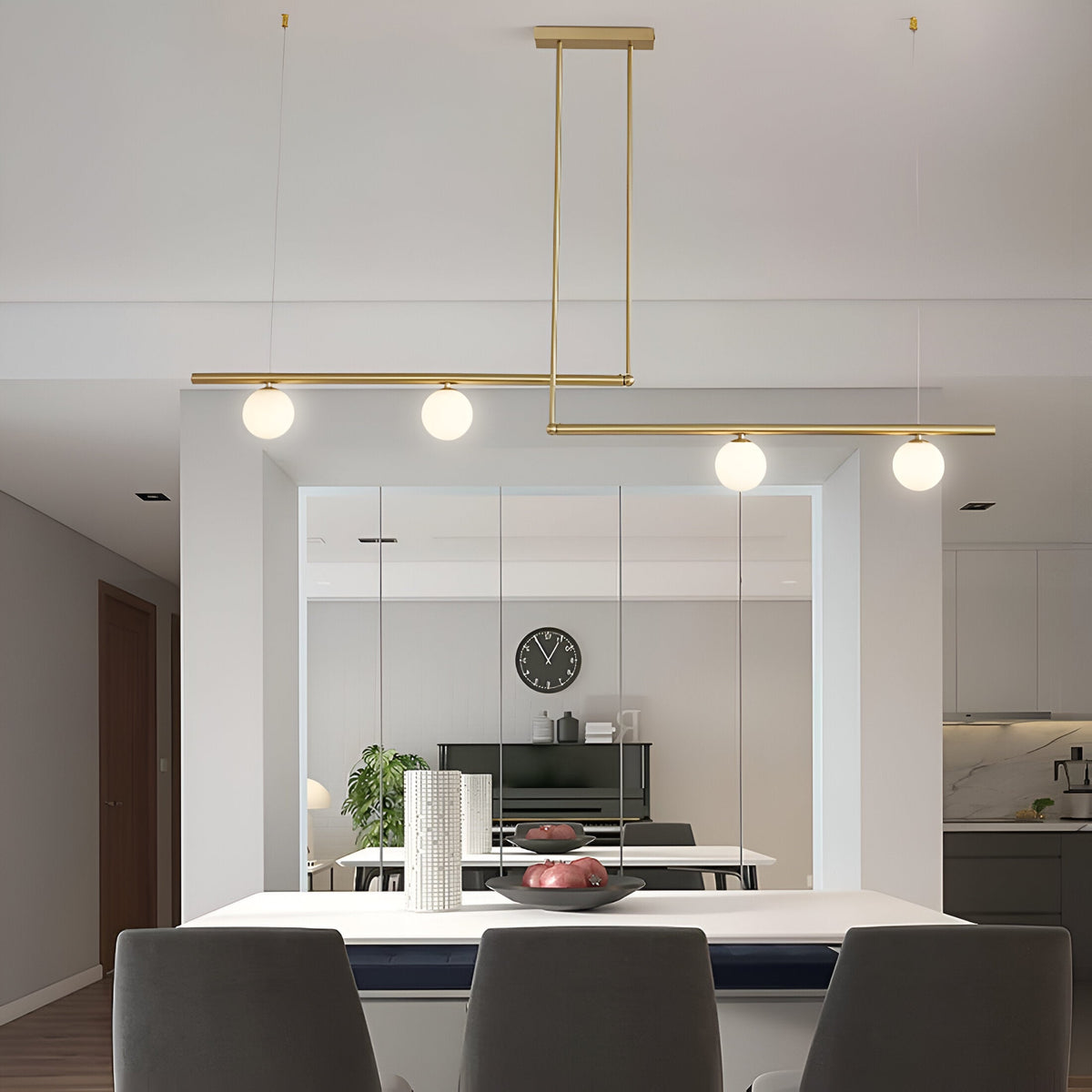 Nordic Glass Linear Luxury Pendant Light