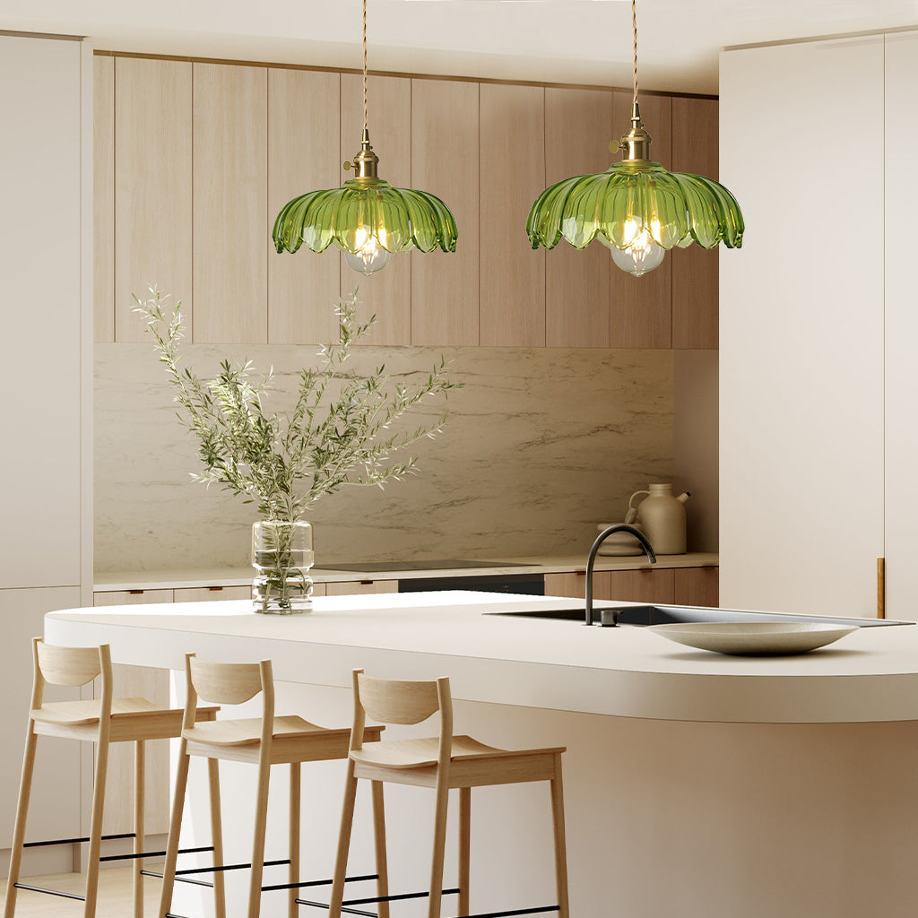 Fay Rustic Tulip Glass Pendant Light