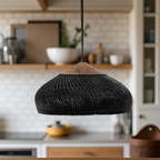 Woven Dome Bohemian Rattan Pendant Light
