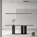 Arisha Minimalist Linear Metal Pendant Light, White/Black