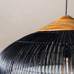 Woven Dome Bohemian Rattan Pendant Light