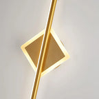Arisha LED Linear Mirror Front Vanity Wall Lamp, Black/Gold