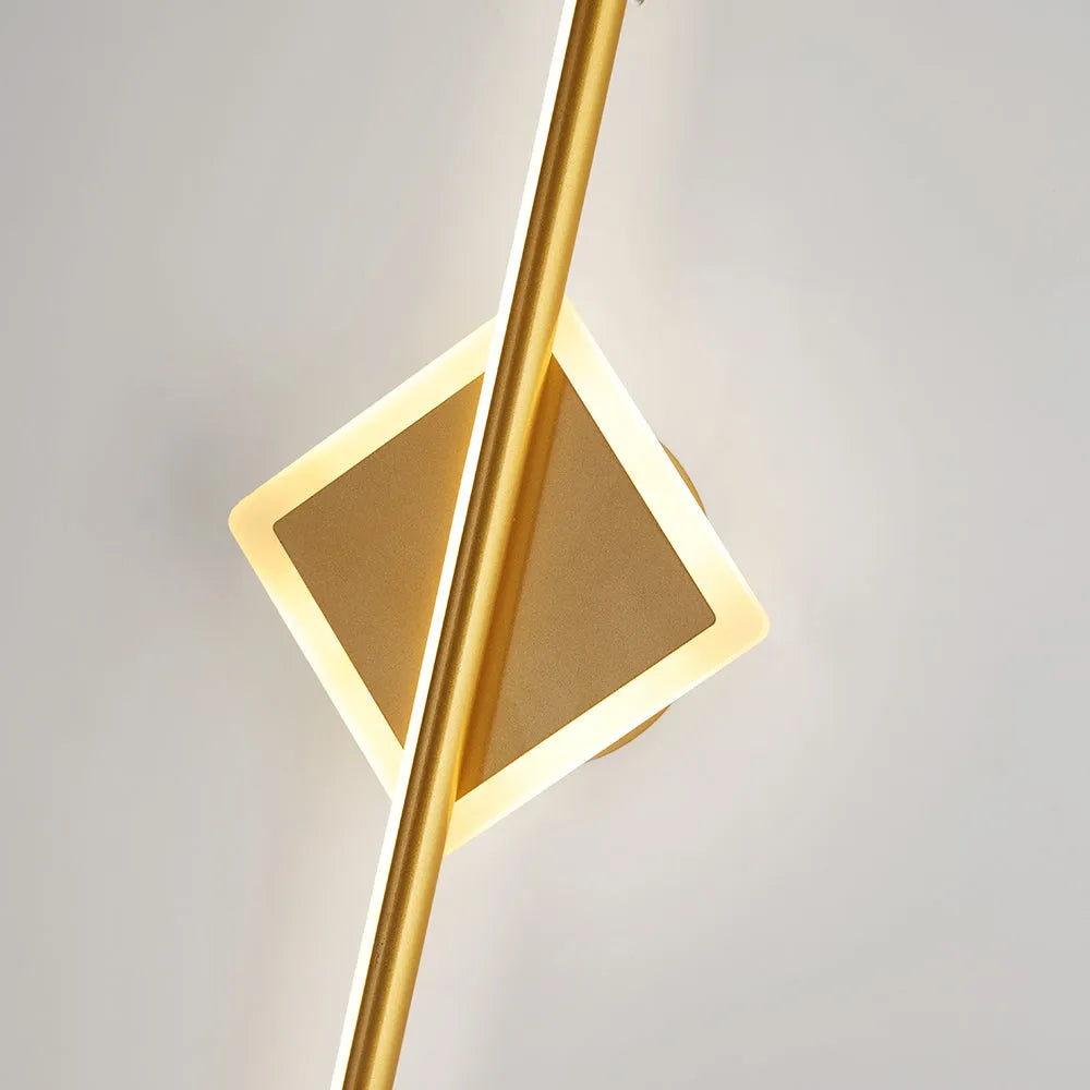 Arisha LED Linear Mirror Front Vanity Wall Lamp, Black/Gold