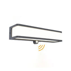 Modern Minimalist Rectangular Acrylic Sensor Solar Waterproof Outdoor Wall Light
