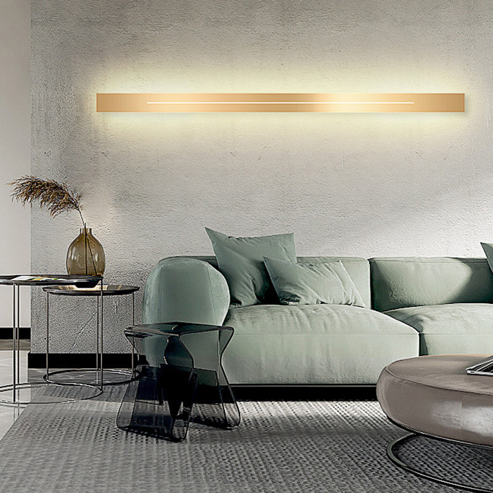 Azin Simple Linear Wall Sconce Black/Gold Living Room