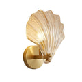 Art Brass Glass Seashell Wall Light