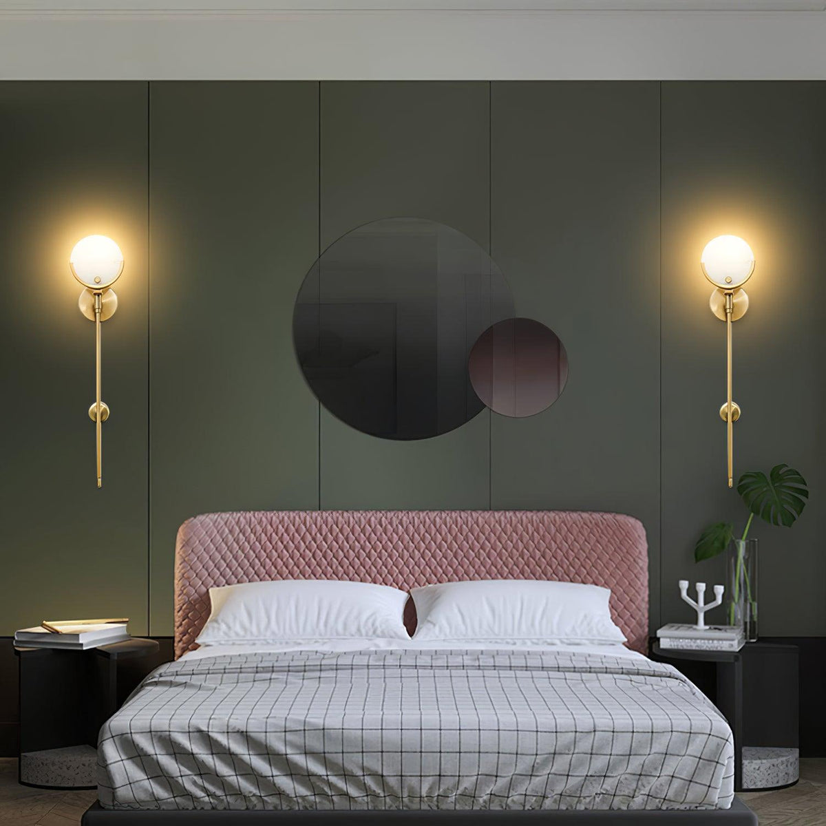 Alabaster Marble Ava Brass Wall Light