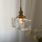 Jewel Brass Vintage Glass Pendant Light