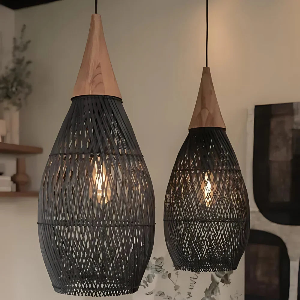 Handmade Rattan Tapestry Pendant Light