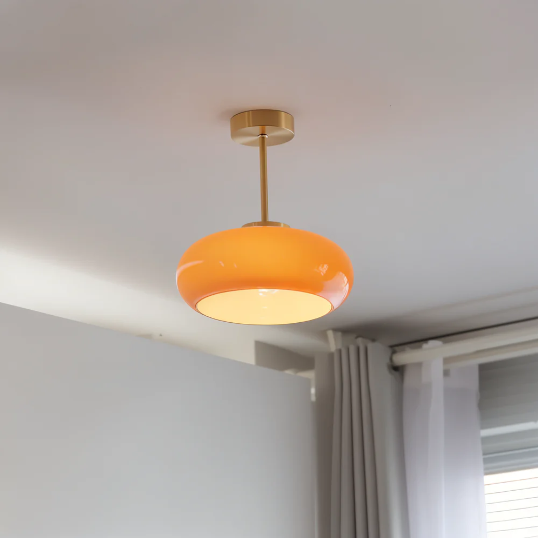 Flixar - Vintage Yellow Ceiling Lamp