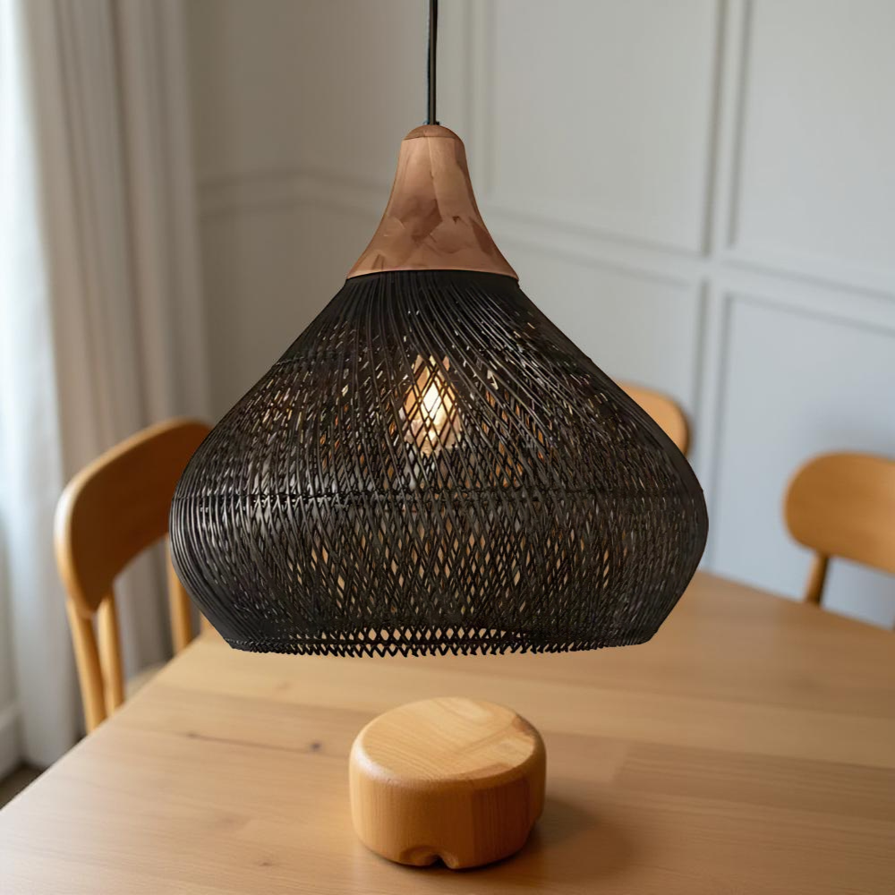 Boho Style Rattan Pendant Light