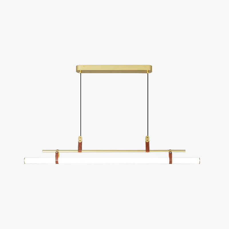 Inari Modern Linear Metal Pendant Light, Black/Gold