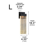 Rectangular Bubble Crystal Waterproof LED Modern Outdoor Wall Sconce