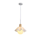 Nordic Style Wooden Flower Pendant Light