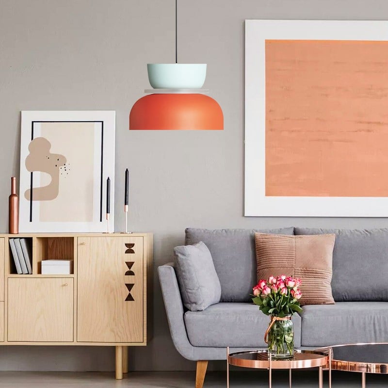 Irina Colorful Bowl Shade Pendant Light