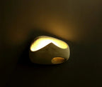 Designer Wall Lamp in Organic Stone Boho Style