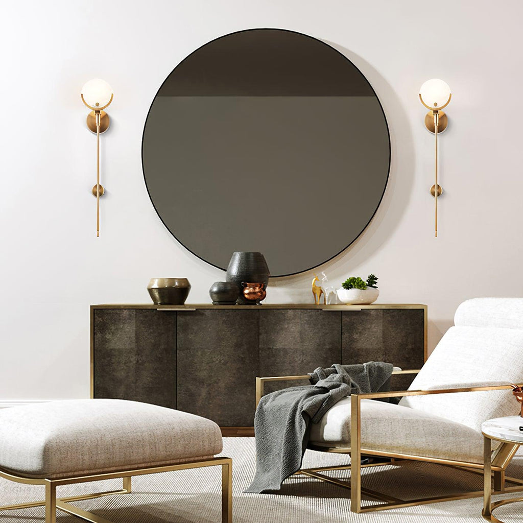 Alabaster Marble Ava Brass Wall Light