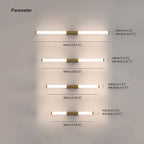 Arisha Modern Linear Cooper White Mirror Front Wall Lamp