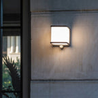 Modern Minimalist Rectangular Acrylic Sensor Solar Waterproof Outdoor Wall Light