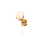 Alabaster Marble Ava Brass Wall Light