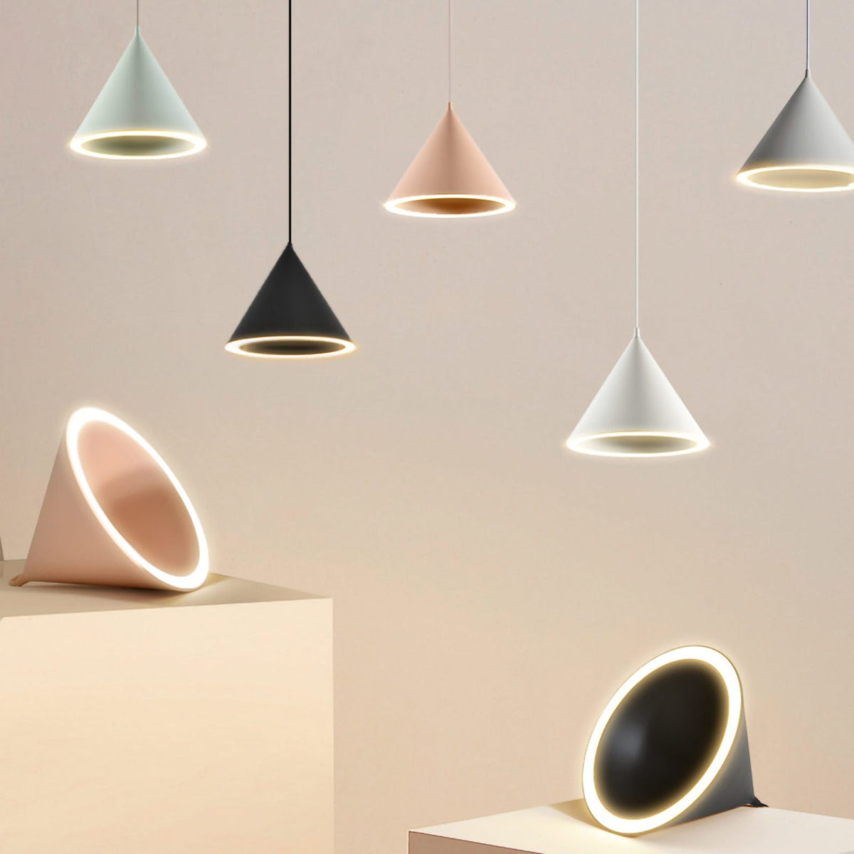 Nordic Aluminum Cone Shape Pendant Light