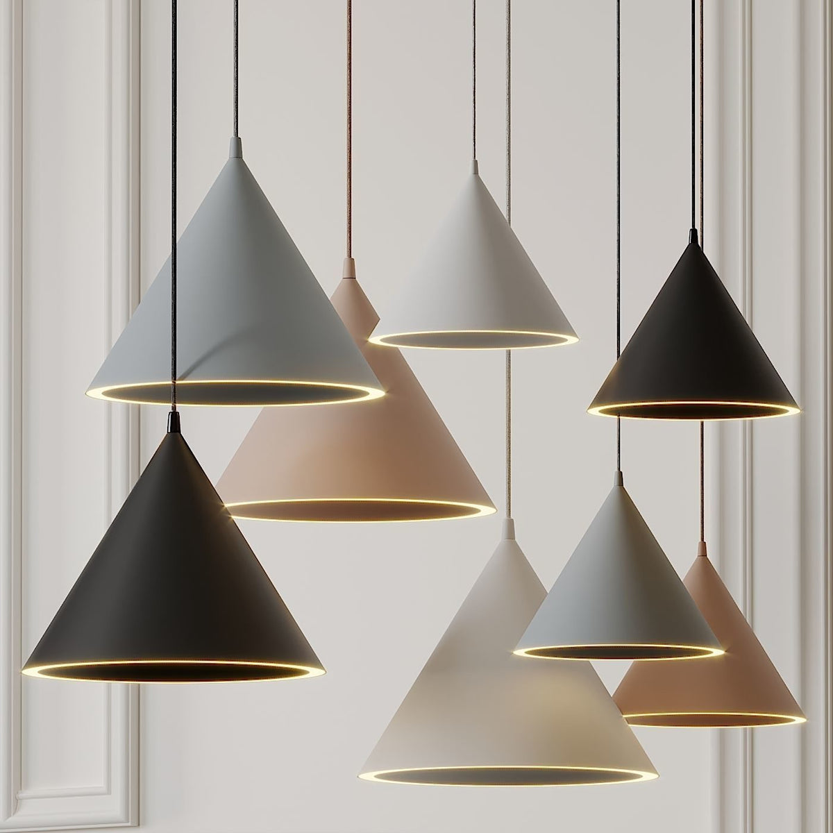 Nordic Aluminum Cone Shape Pendant Light