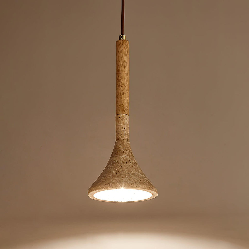 Aplomb Japandi Travertine Pendant Light