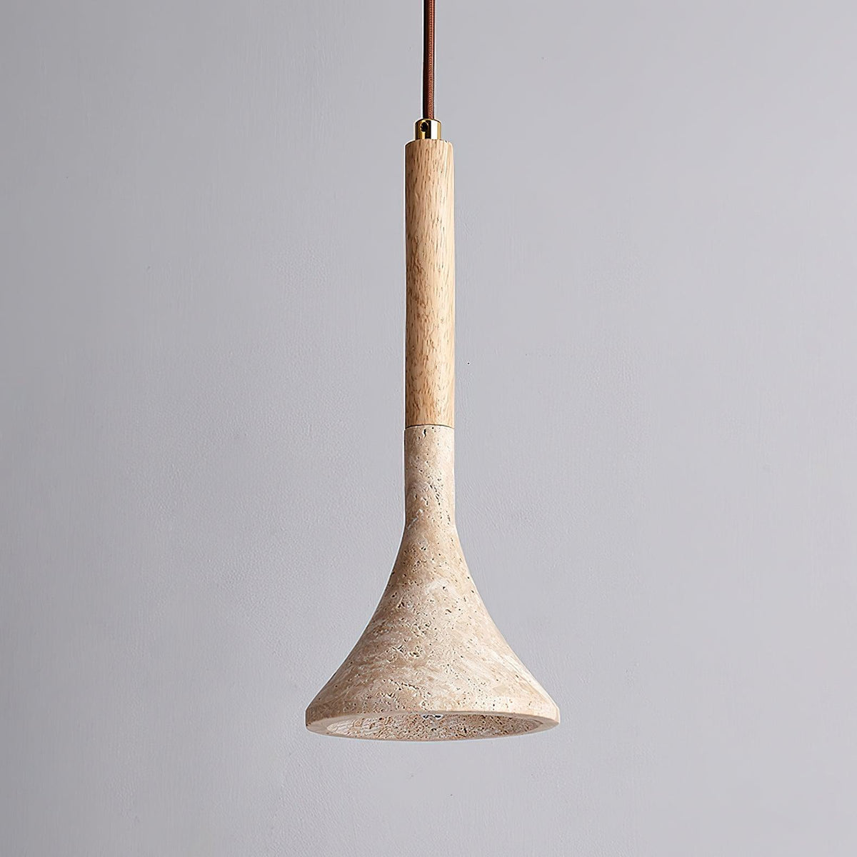 Aplomb Japandi Travertine Pendant Light