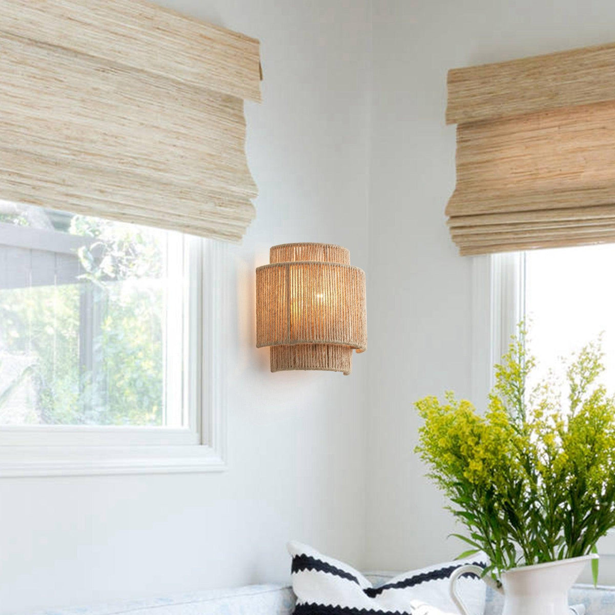 Bohemian Vintage Hand Woven LED Wall Light