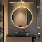 Arisha LED Linear Mirror Front Vanity Wall Lamp, Black/Gold