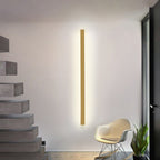Gravo Minimalist Linear Metal/Wall Lamp, Gold/Black/White