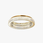 Kristy Modern Art Deco Circular Crystal Flush Mount Ceiling Light Gold