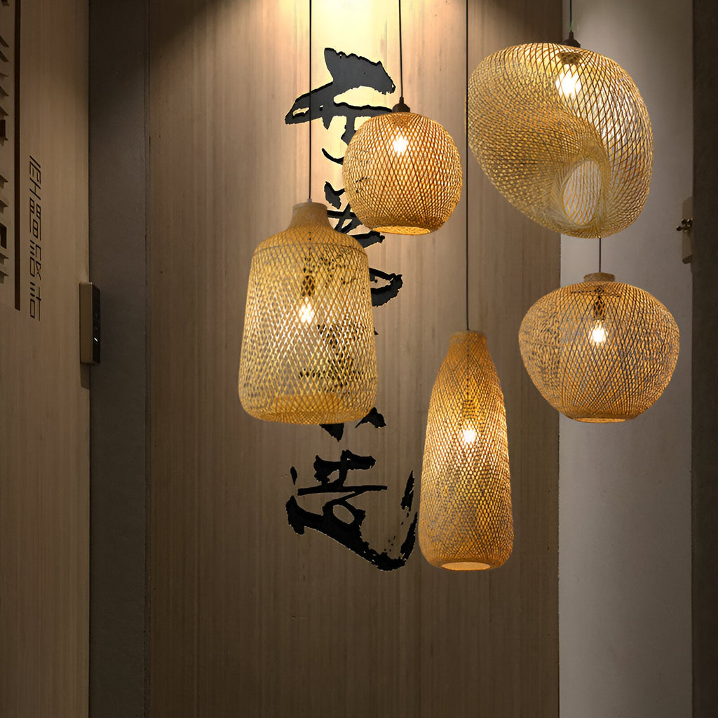 Solaya Handwoven Bamboo Pendant Light