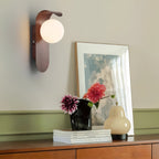 Carlyle Nordic Minimalist Iron Wood Accent LED Wall Light