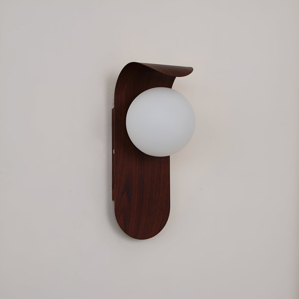 Carlyle Nordic Minimalist Iron Wood Accent LED Wall Light