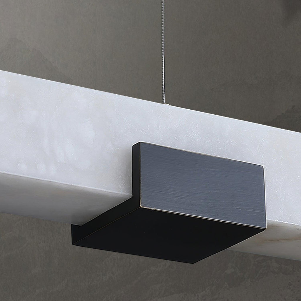 Kaelen Minimalist Alabaster Linear Pendant Light