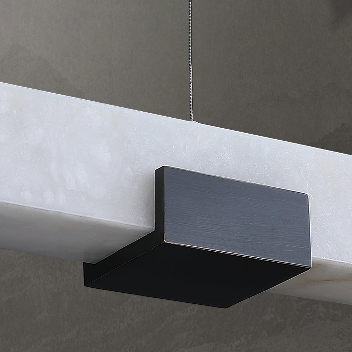 Kaelen Minimalist Alabaster Linear Pendant Light