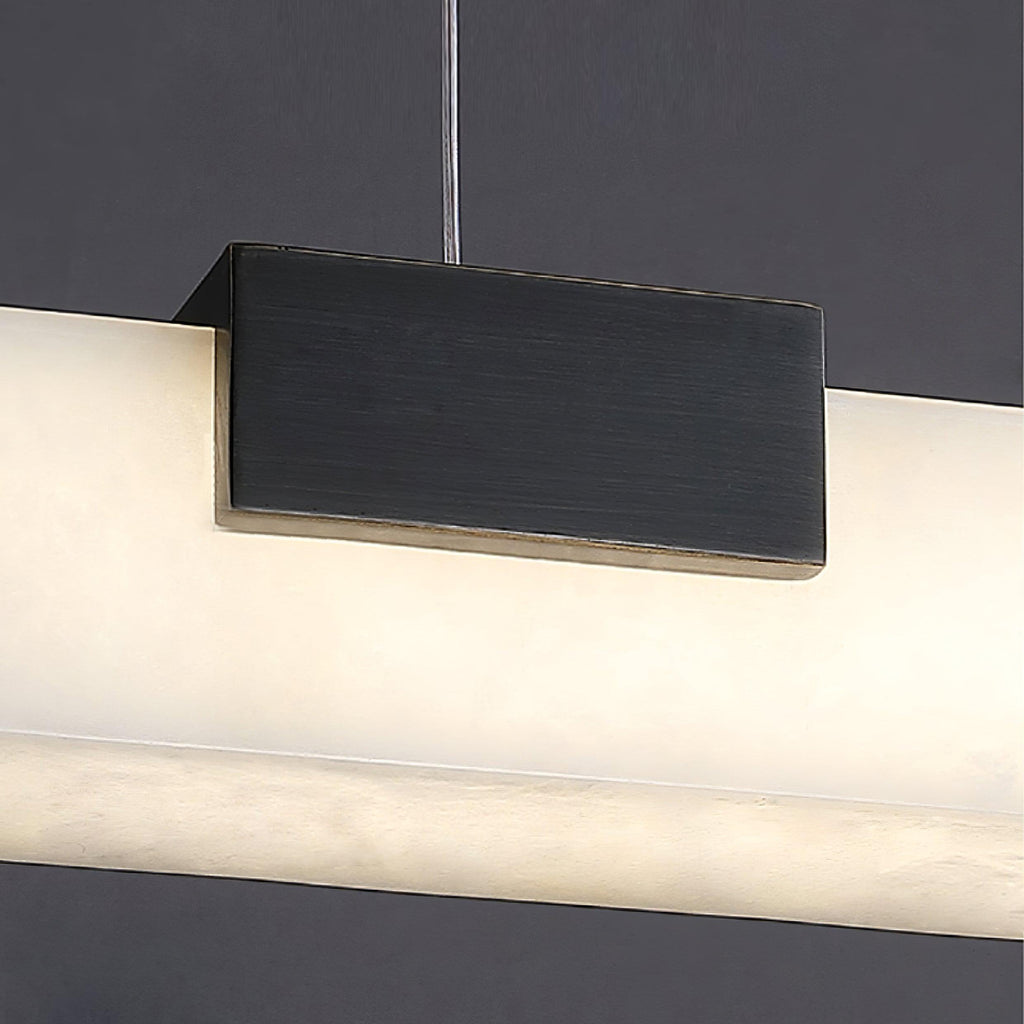 Kaelen Minimalist Alabaster Linear Pendant Light