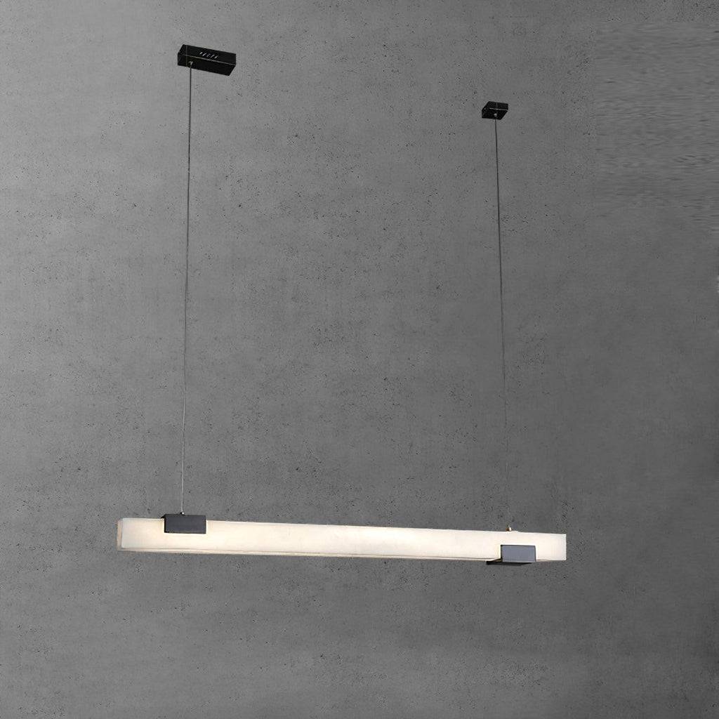 Kaelen Minimalist Alabaster Linear Pendant Light