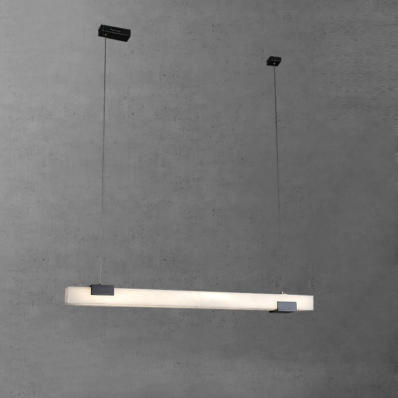Kaelen Minimalist Alabaster Linear Pendant Light