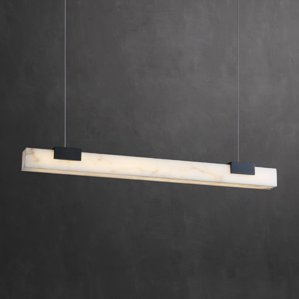 Kaelen Minimalist Alabaster Linear Pendant Light