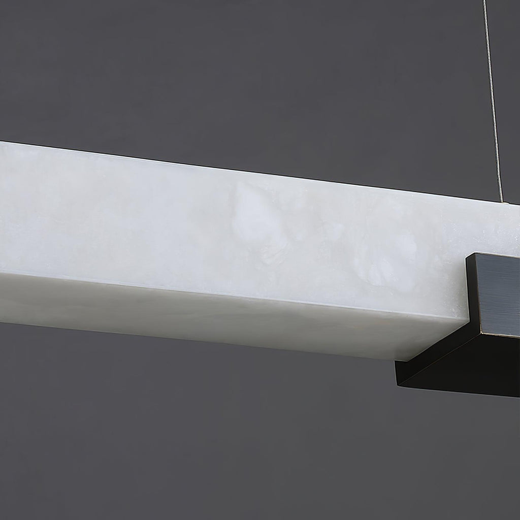 Kaelen Minimalist Alabaster Linear Pendant Light
