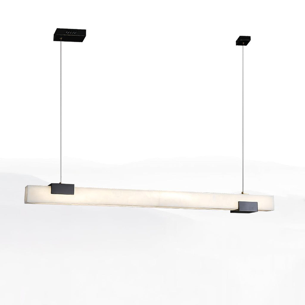 Kaelen Minimalist Alabaster Linear Pendant Light