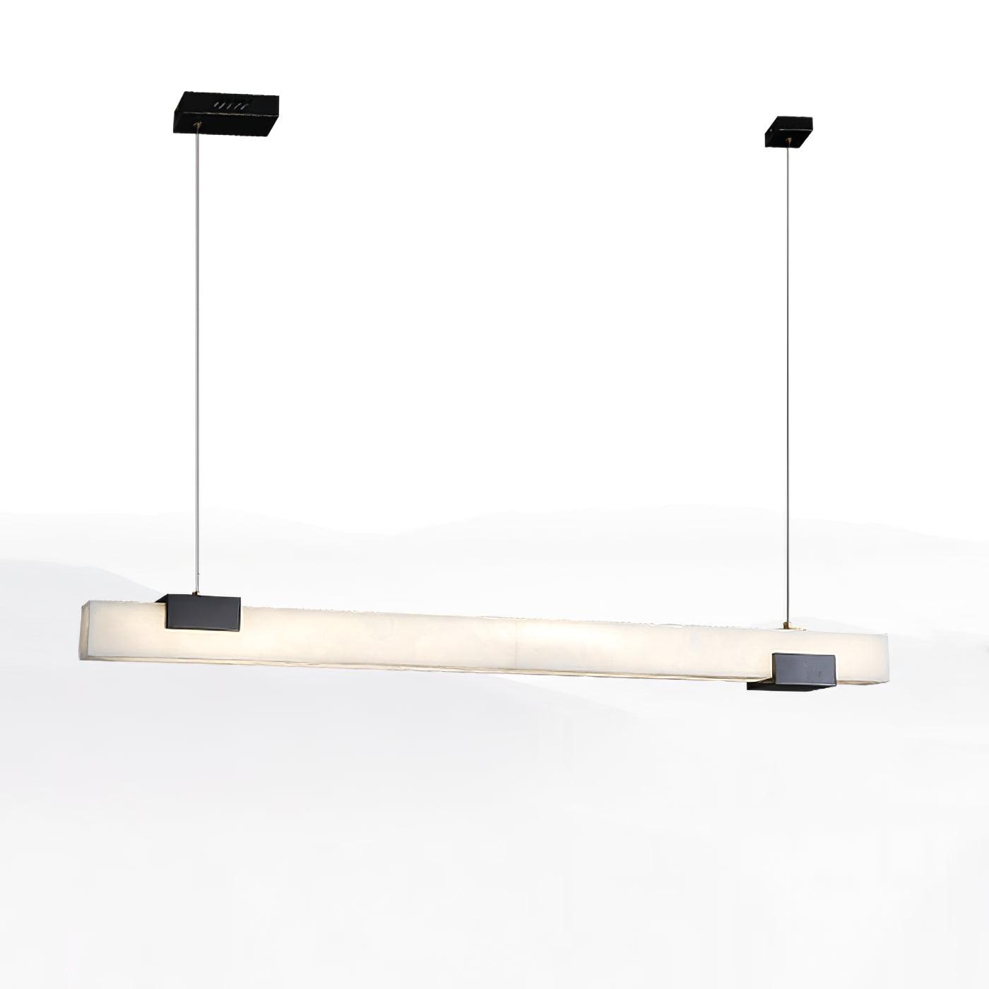Kaelen Minimalist Alabaster Linear Pendant Light