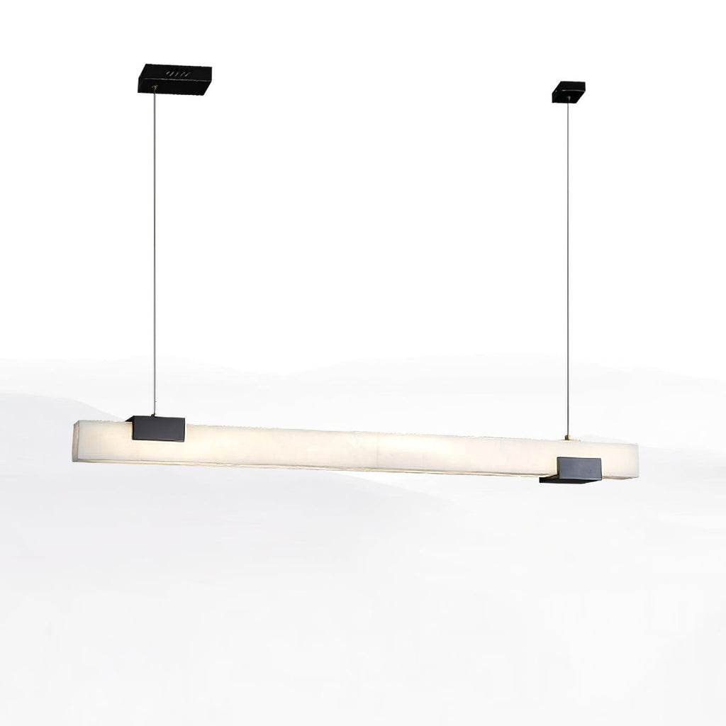 Kaelen Minimalist Alabaster Linear Pendant Light